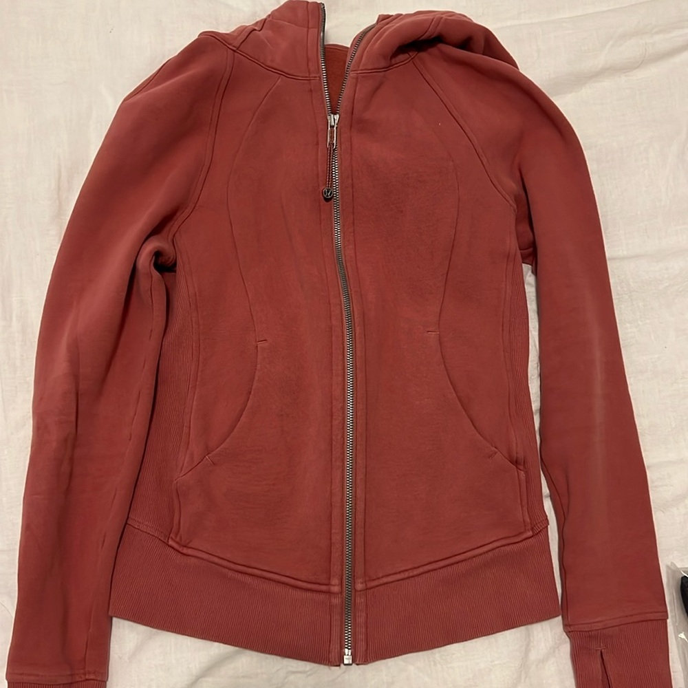 Lululemon Scuba Hoodie 4 *Light Cotton Fleece Garnet Burgundy Red Sweatshirt